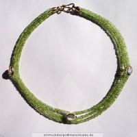 Peridot, Mondstein, Gold