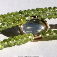 Peridot, Mondstein, Gold