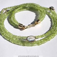 Peridot, Mondstein, Gold