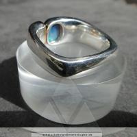 Ring, Schwarzopal, Gold, Silber