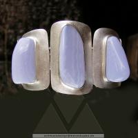 Armband, Chalcedon, Silber