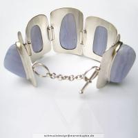 Armband, Chalcedon, Silber