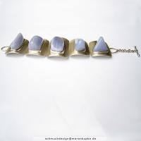 Armband, Chalcedon, Silber