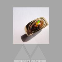 Ring, Feueropal, Gold