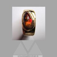 Ring, Feueropal, Gold