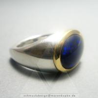 Schwarzopal Australien, Silber, Gold