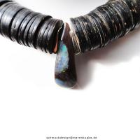 Boulder Opal, Silber, Kokosnuss - Kette