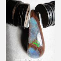 Boulder Opal, Silber, Kokosnuss - Kette